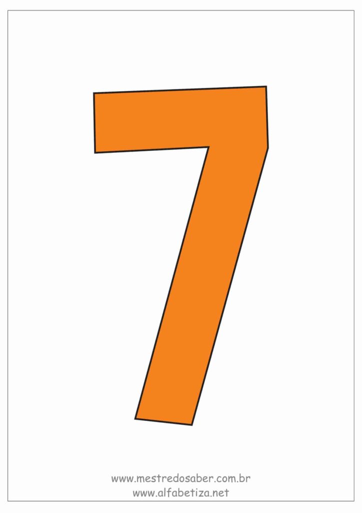 7 - Molde de Números - Número 7
