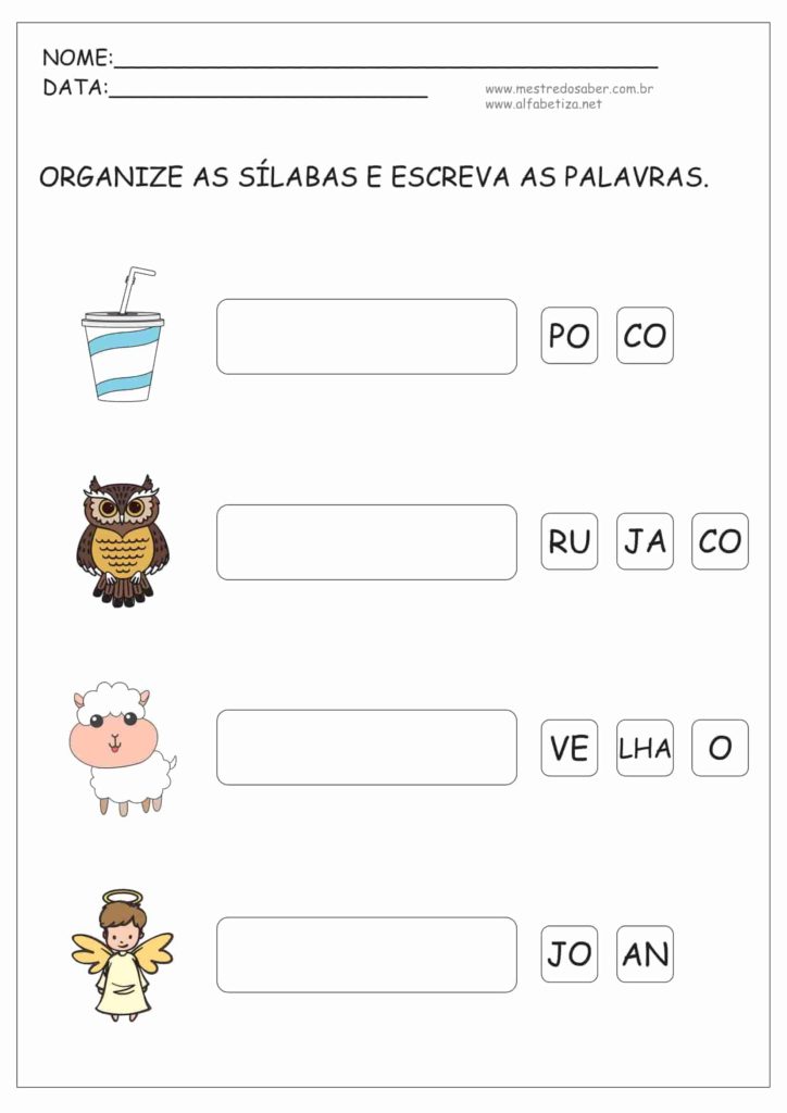7 - Sílabas para Imprimir