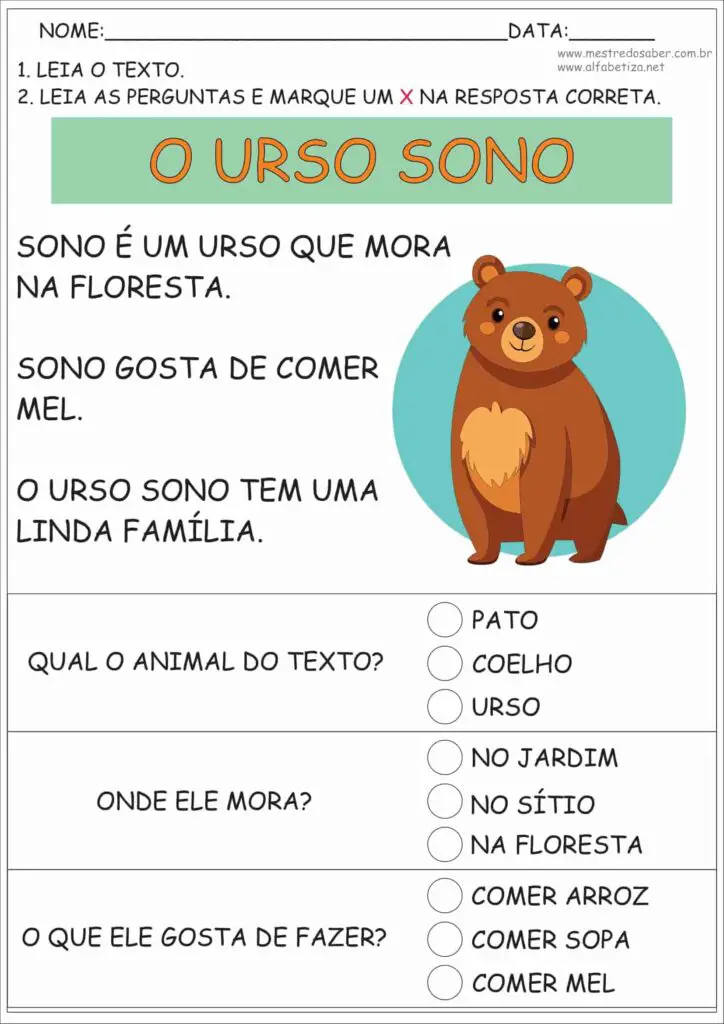 Texto Alfabetização: atividades simples e divertidas 10 7 - Texto Alfabetização - Mestre do Saber