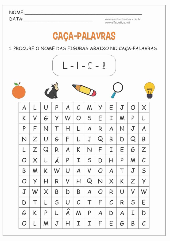 8 - Atividades com a Letra L