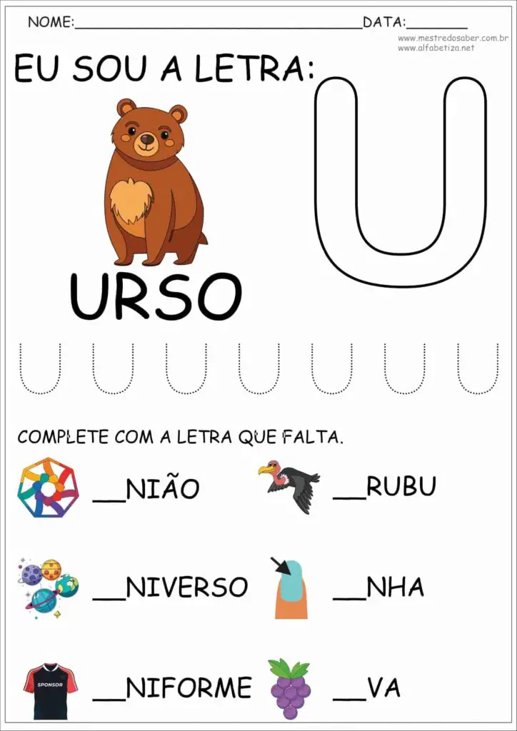 Atividades com as Letras do Alfabeto Educação Infantil 11 8 - Atividades com as Letras do Alfabeto Educação Infantil