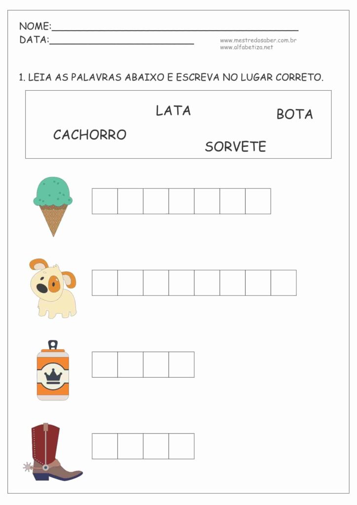 8 - Atividades de Alfabetização e Letramento