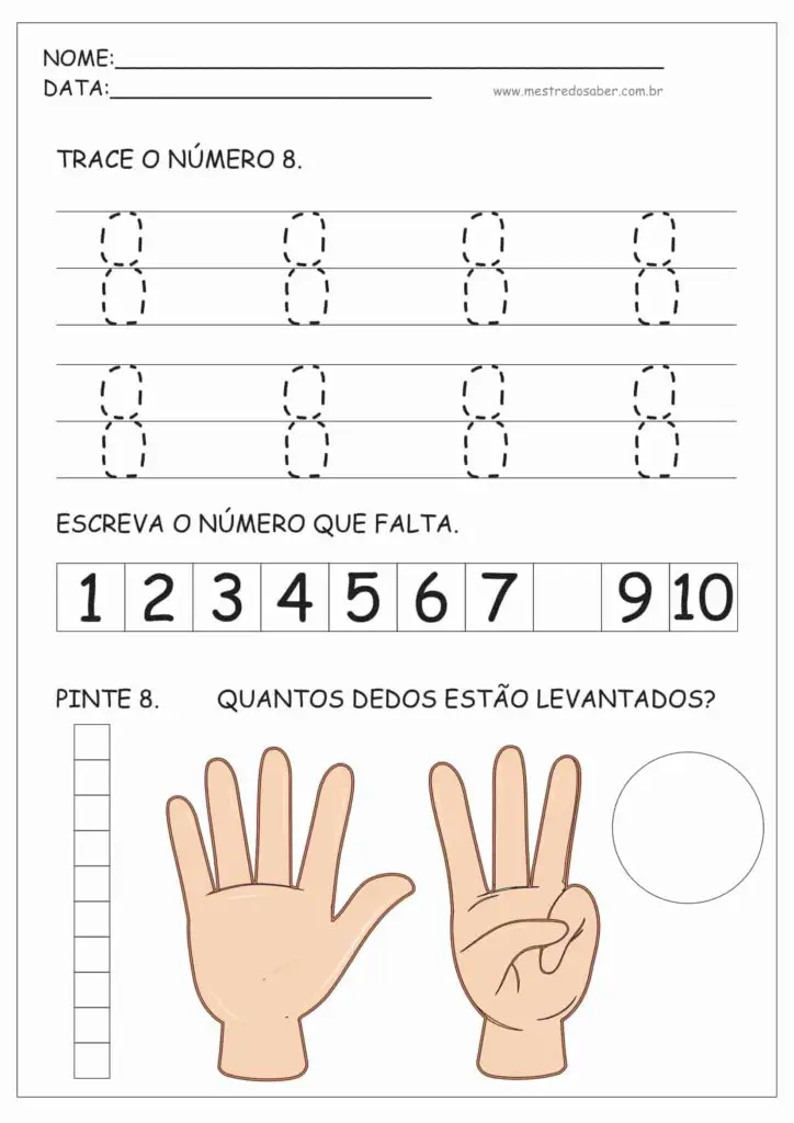 8 - Atividades de Educação Infantil e Números