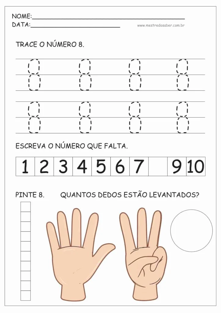 Atividades de Educação Infantil e Números 11 8 - Atividades de Educação Infantil e Números