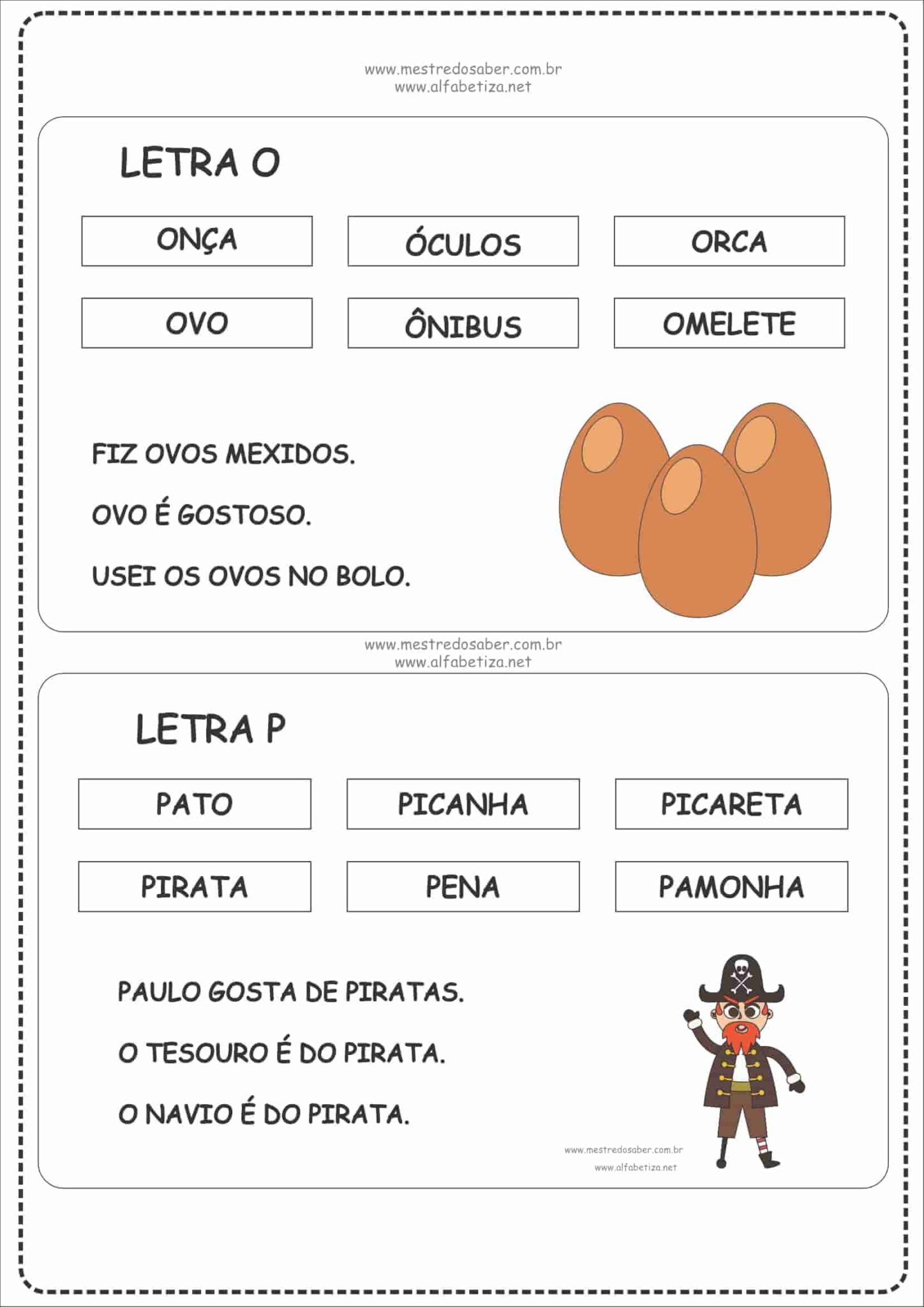 Ficha de Leitura 1 ano - Mestre do Saber