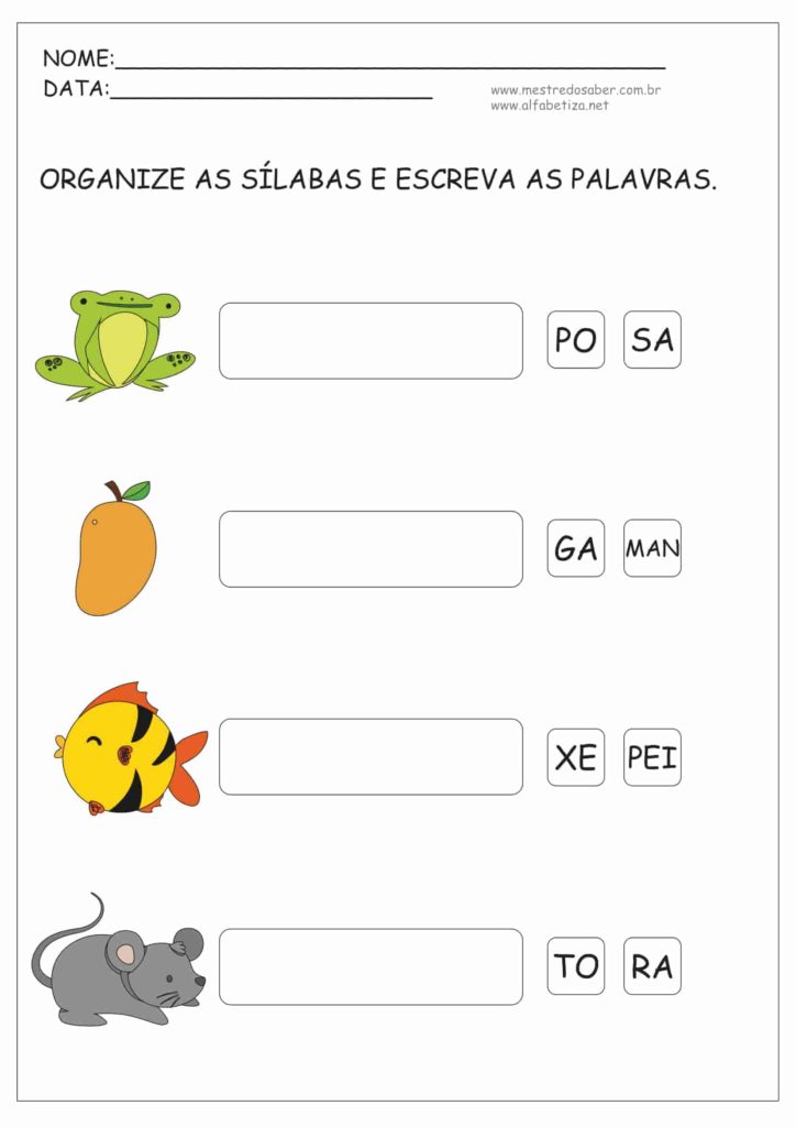 9 - Atividades de Alfabetização Sílabas Simples