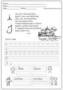 9 - Caderno de Caligrafia letra I