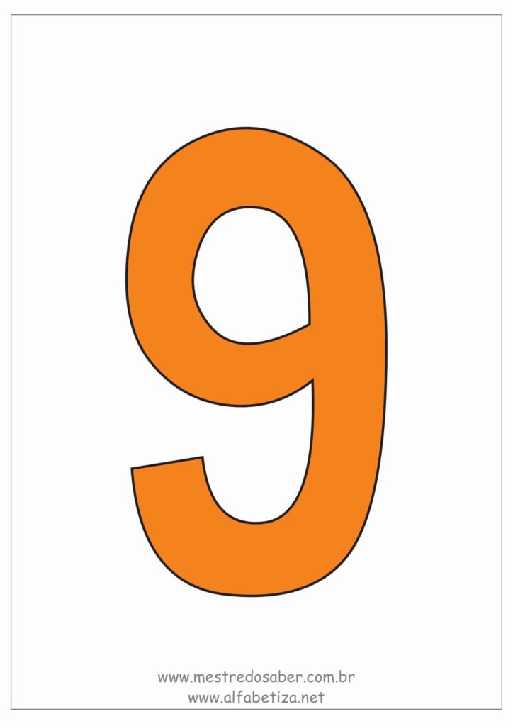 9 - Molde de Números - Número 9