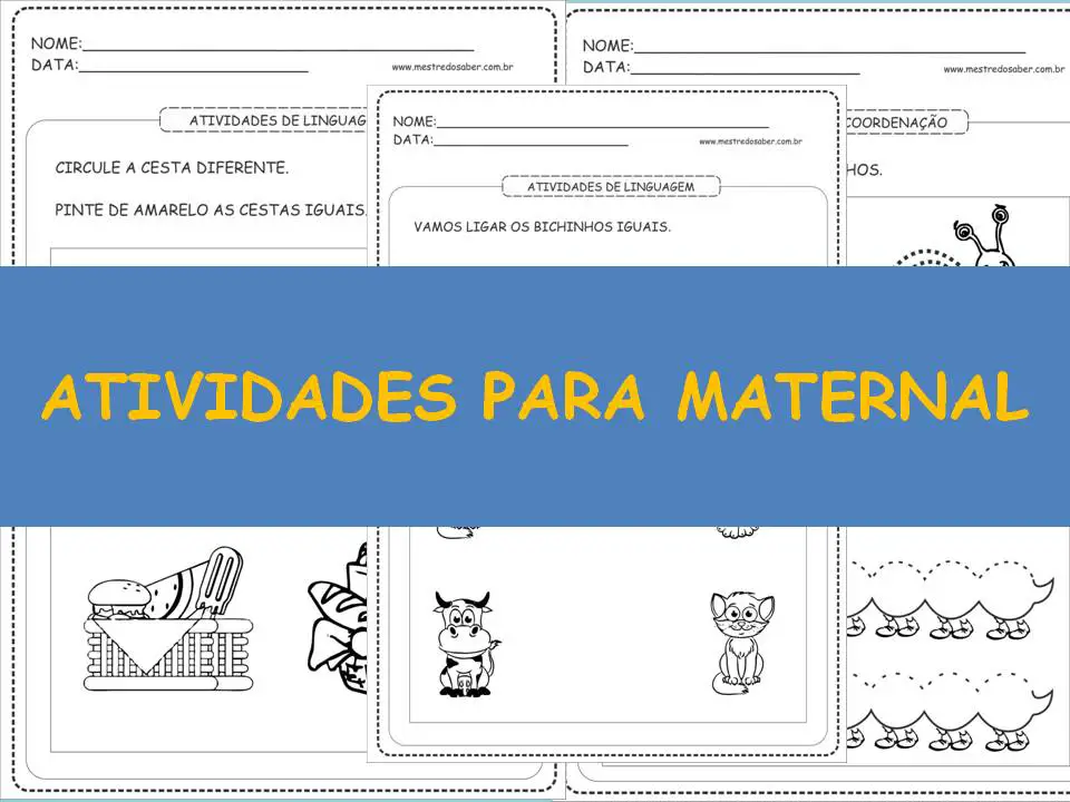 ATIVIDADES PARA MATERNAL