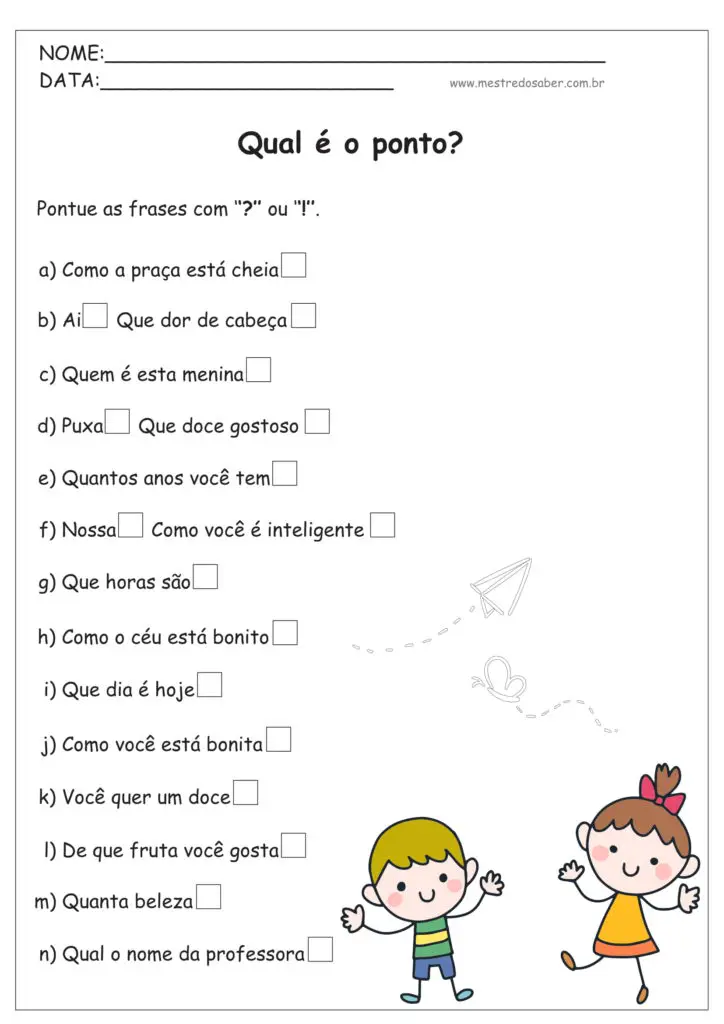 8 - Atividades sobre Pontuação