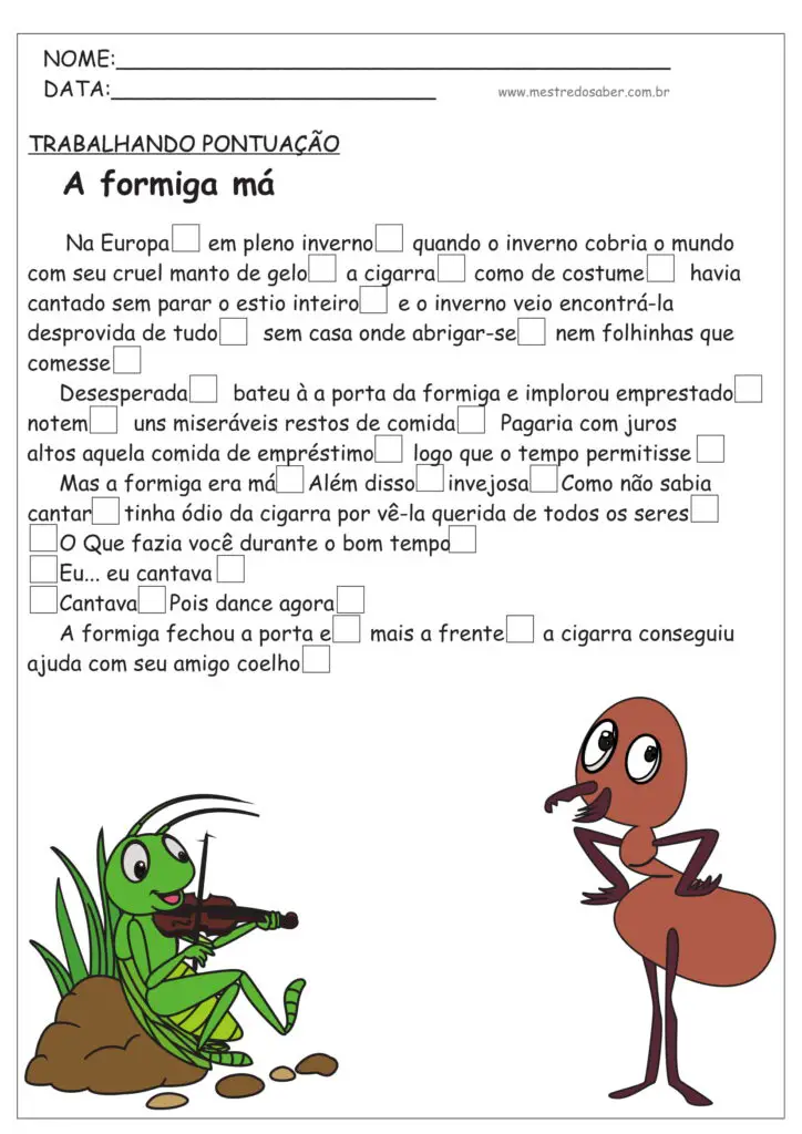 Atividades de Pontuação 5 2 - Atividades de Pontuação