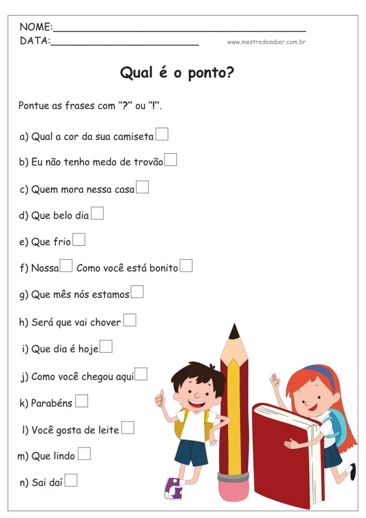 Atividades de Pontuação 10 7 - Atividades de Pontuação