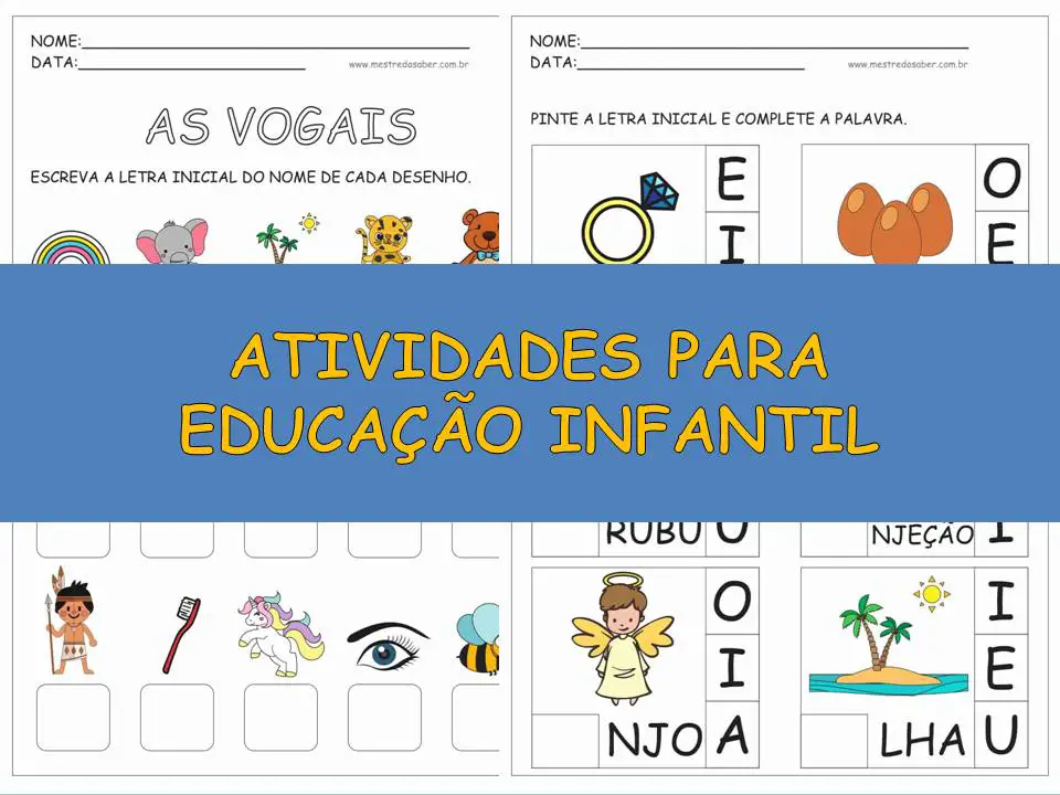 Capa Atividades para Educação Infantil