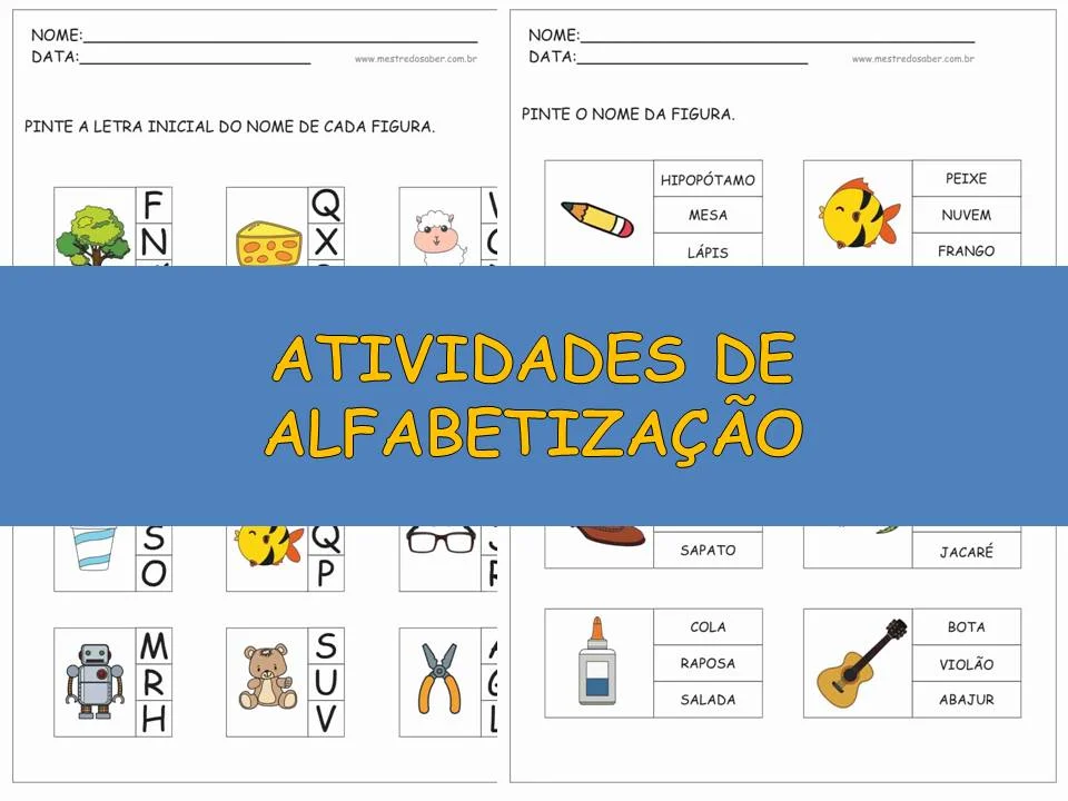 Atividades de Alfabetização 1 ano Vogais - Mestre do Saber - Loja