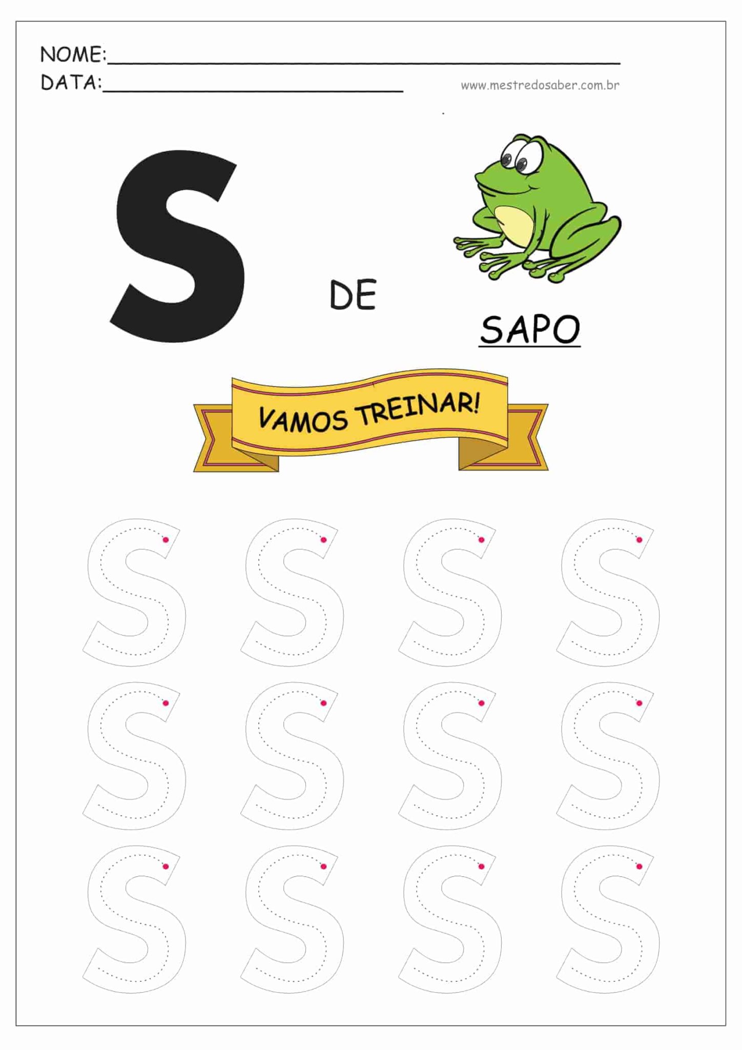 Alfabeto Pontilhado - Alfabetização Mestre do Saber