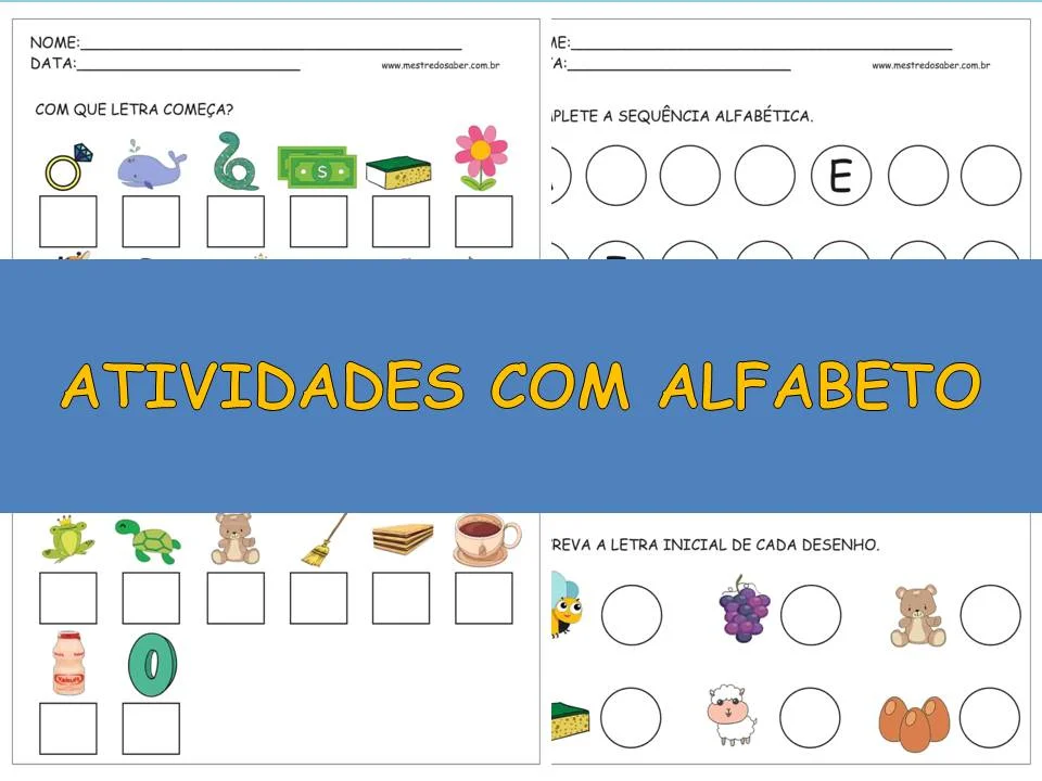atividades com alfabeto