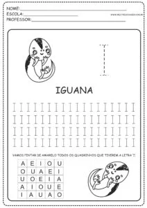 Atividades com a vogal I