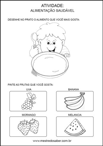 Atividades sobre as Frutas para a Educação Infantil