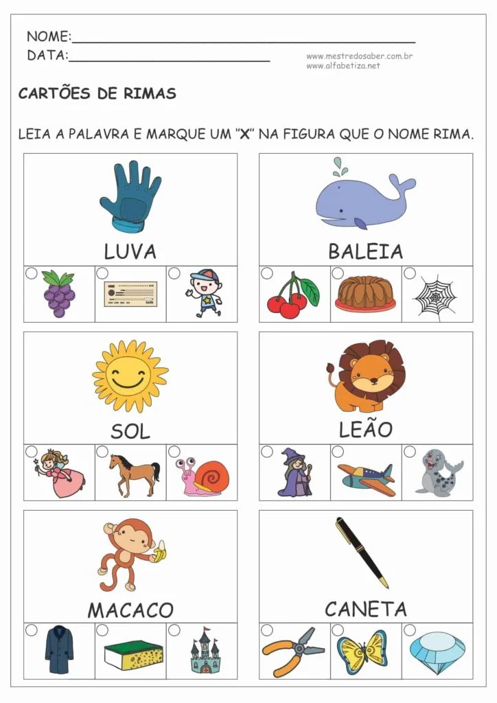Atividades com Rimas 4 1 - Atividades com Rimas