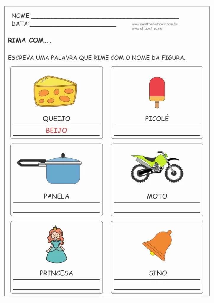 Atividades com Rimas 8 5 - Atividades com Rimas