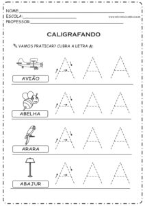 Atividades com vogais A