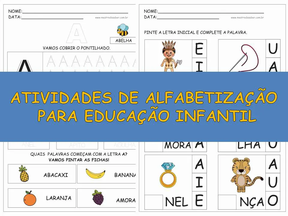 atividades de alfabetizacao para educacao infantil 1