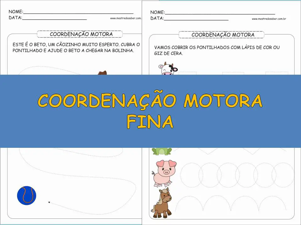 atividades de coordenacao motora fina