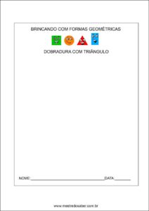 formas geométricas educação infantil - dobradura triângulo