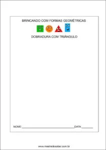 formas geométricas educação infantil - dobradura triângulo