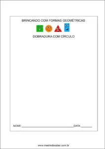 formas geométricas educação infantil - dobradura circulo