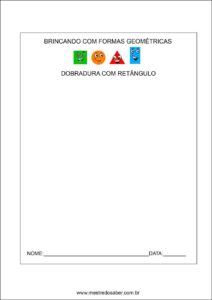 formas geométricas educação infantil - dobradura retangulo