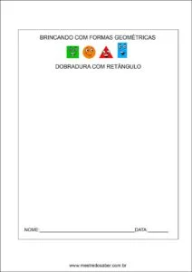 formas geométricas educação infantil - dobradura retangulo