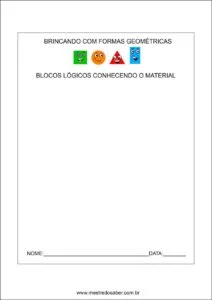 Formas geométricas educação infantil - Blocos Logicos