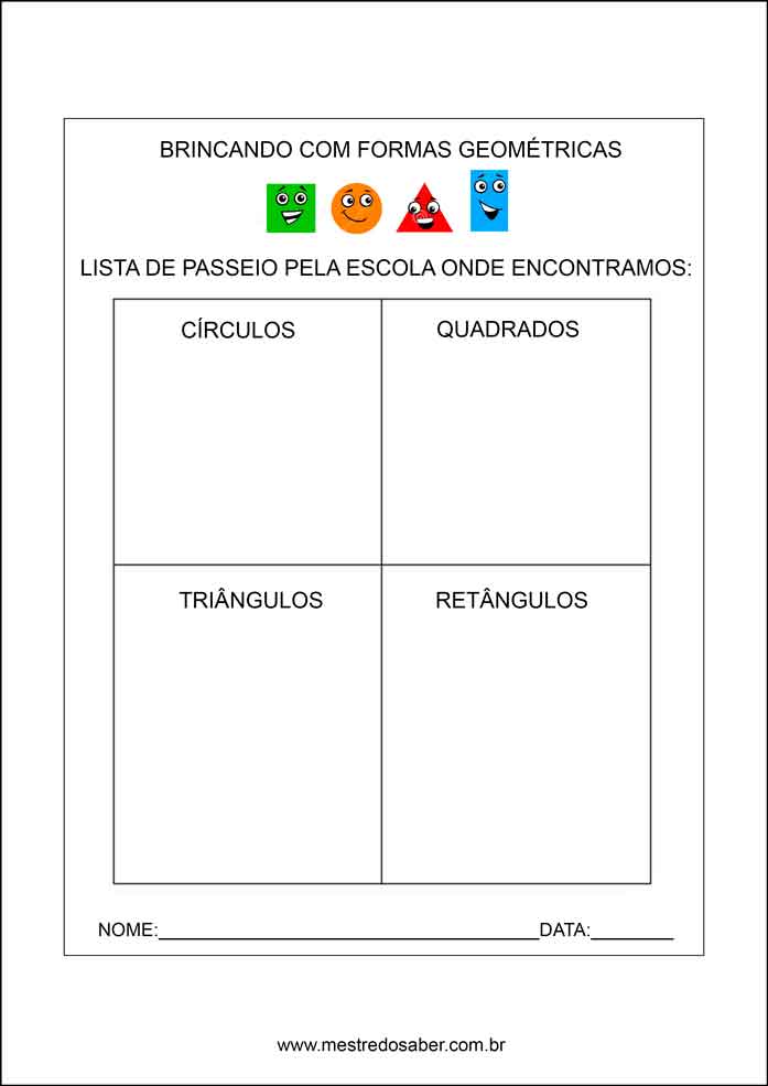 Aprender as Formas Geométricas em Inglês, Figuras Geométricas na Educação  Infantil