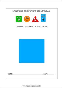 Formas geométricas educação infantil - Quadrado