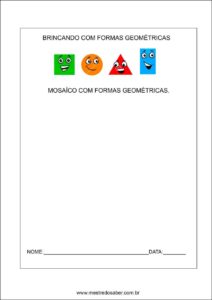 formas geométricas educação infantil - Mosaico