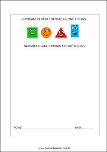formas geométricas educação infantil - Mosaico