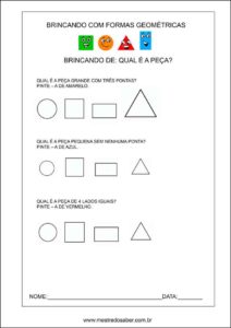 formas geométricas educação infantil - qual é a forma geométrica