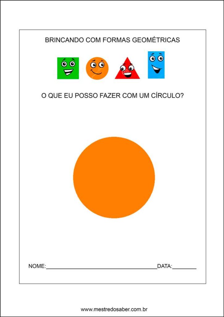Formas geométricas Educação infantil - Alfabetização Mestre do Saber