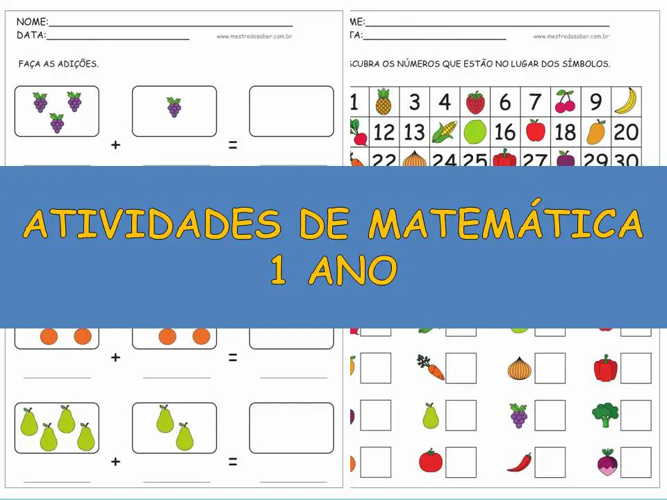 atividades de matematica 1 ano