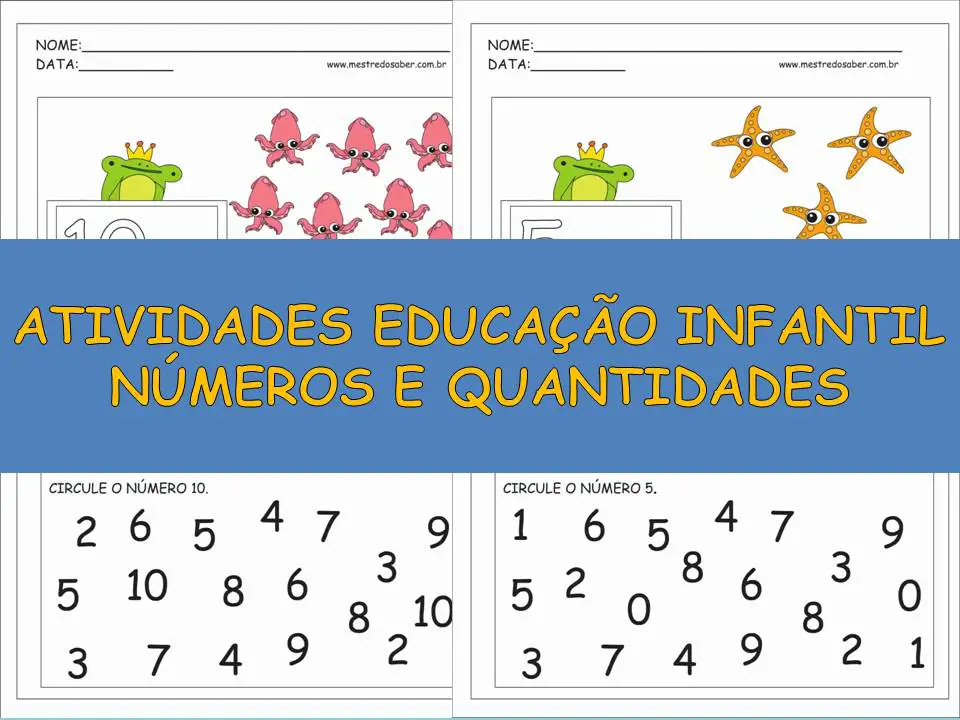 atividades educacao infantil numeros e quantidades