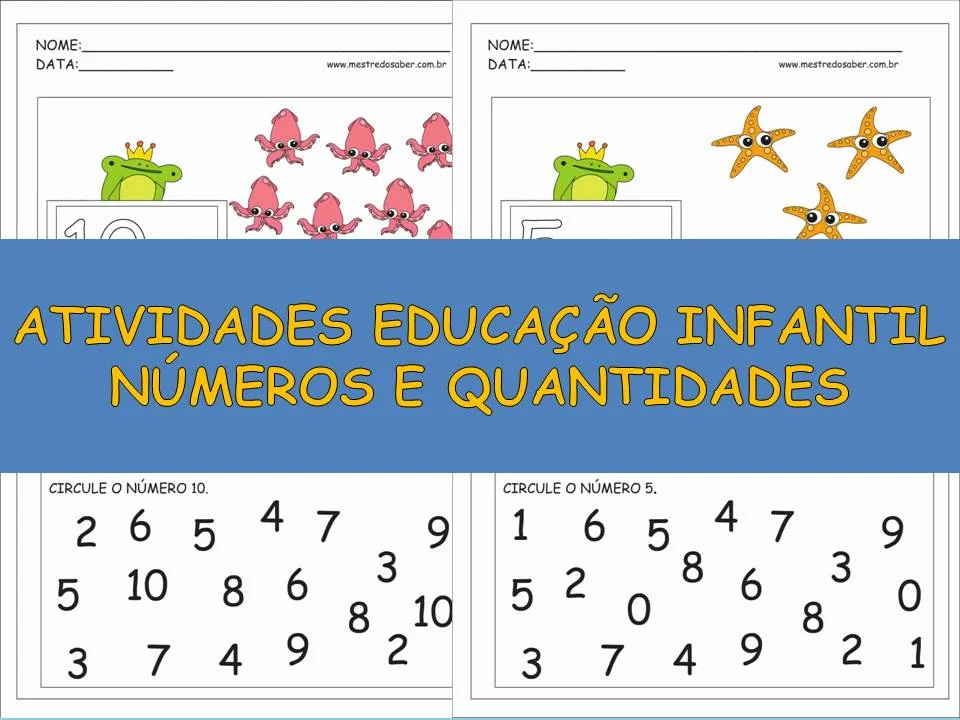 Atividades com Números  Atividades numerais, Atividades, Atividade  alfabeto educação infantil