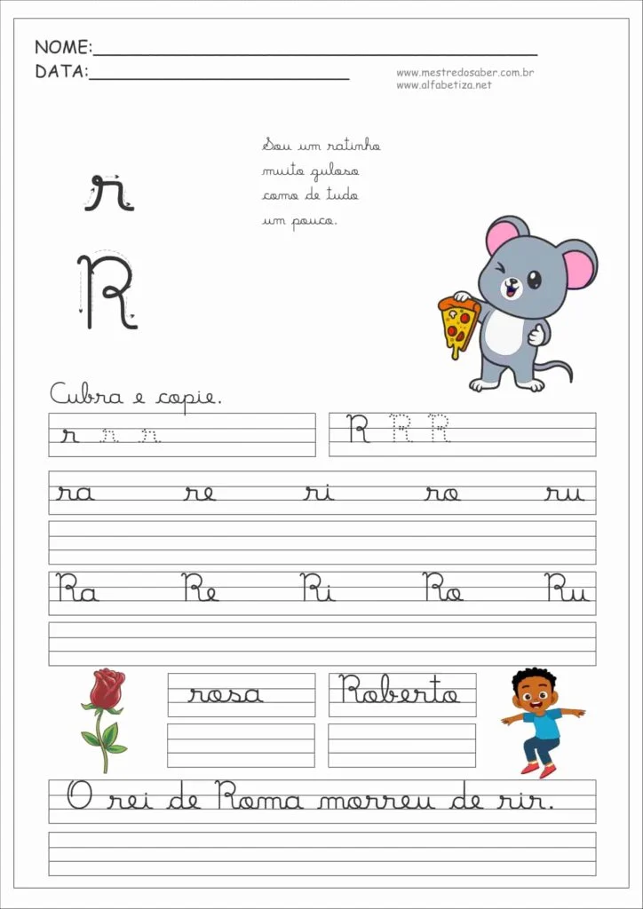 Caligrafia para Imprimir 7 6 - Caligrafia para Imprimir - Letra R