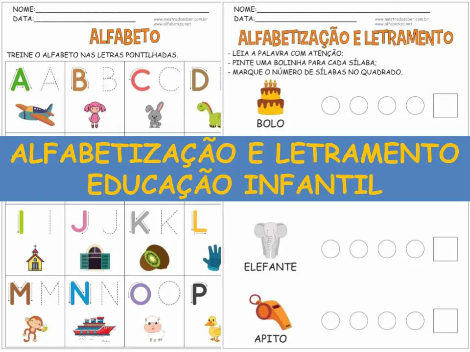 capa alfabetizacao e letramento na educacao infantil