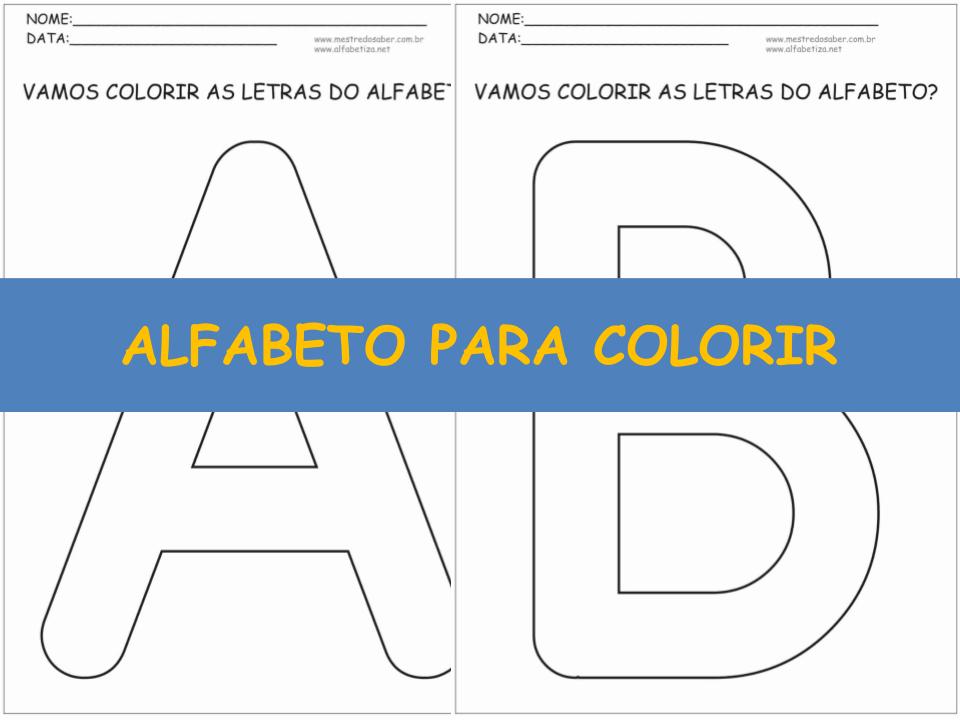 capa alfabeto para colorir