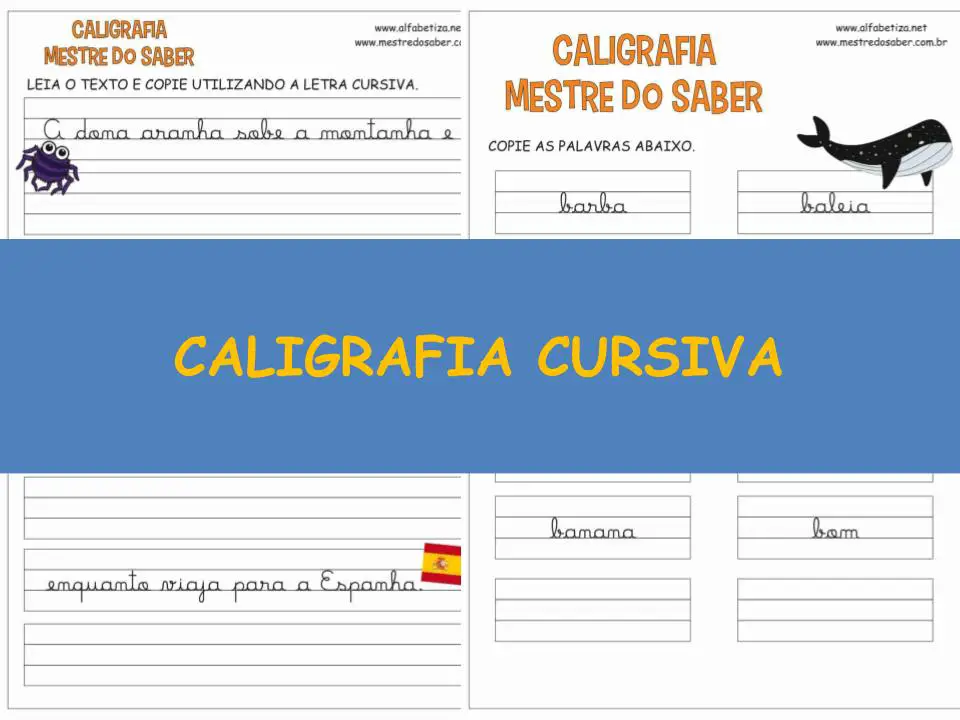 capa apostila caligrafia cursiva