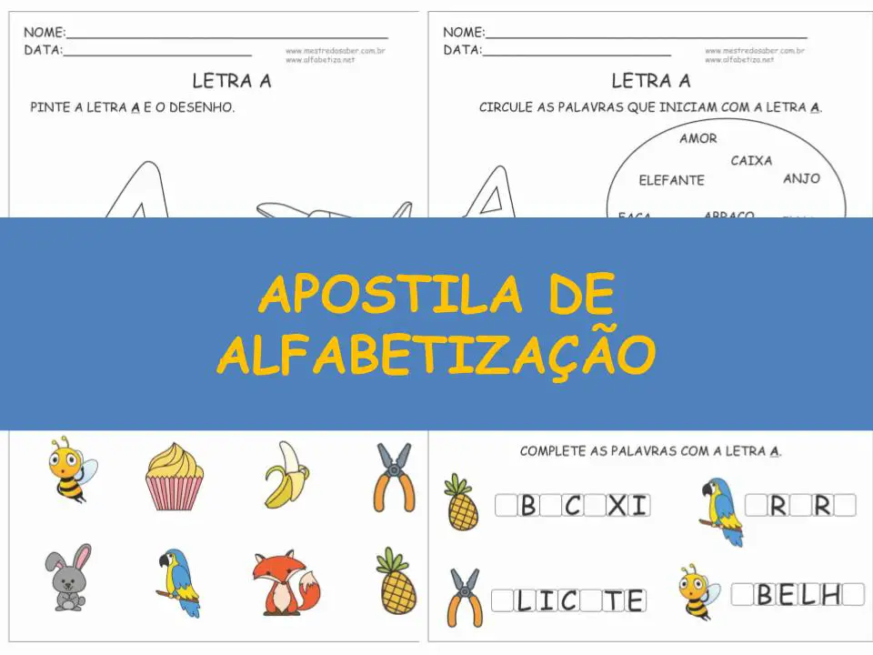 Letramento e alfabetização interactive worksheet