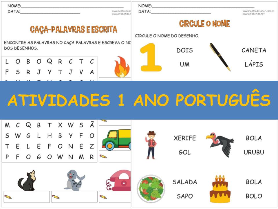 Capa Atividades 1 ano Português