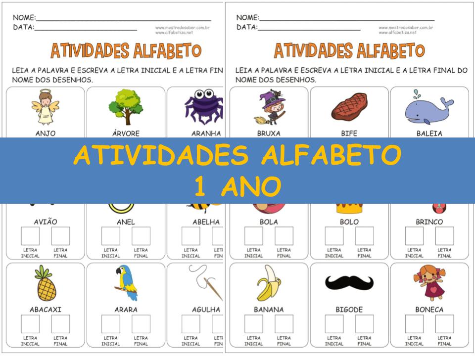 Atividades Alfabeto 1 ano 1 capa atividades alfabeto 1 ano