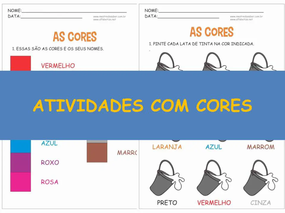 capa atividades com cores